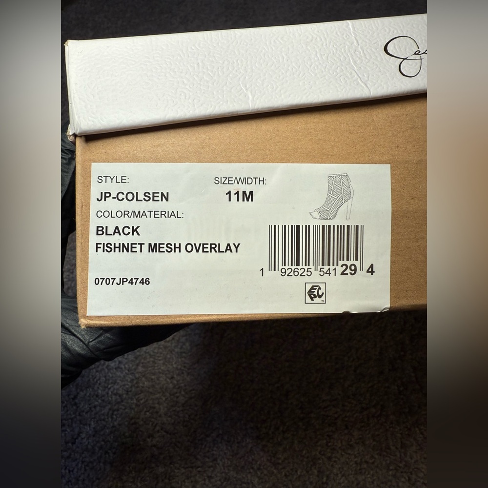 Jessica Simpson Black Peep-Toe Ankle Booties - Picture 14 of 15